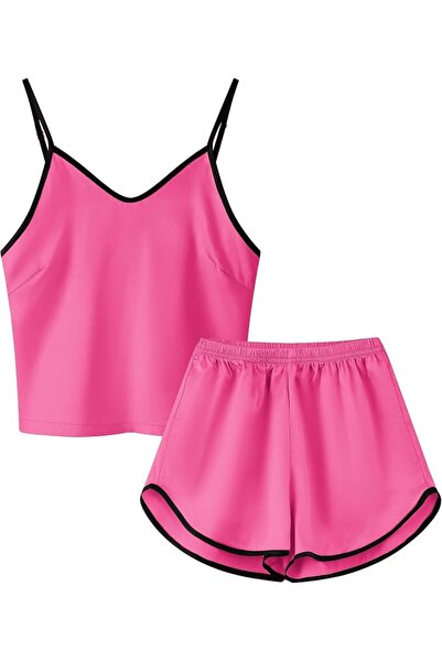 GENERAL Schbbbta Girls Boys Satin Pajamas Set, 2Piece Silk Nightwear Button-D...