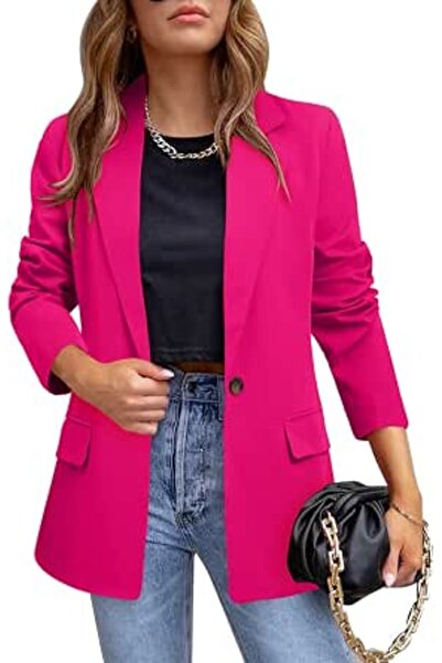 Crazyflie CRAZY GRID Womens Casual Blazer Jacket Long Sleeve Open Front Work ...