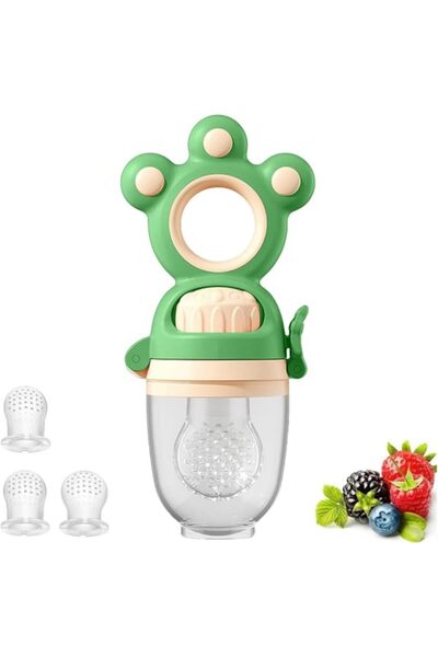 DMG TECH DMG Baby Food Feeder Pacifier, Baby Fruit Feeder, 2in1 Silicone Nibb...