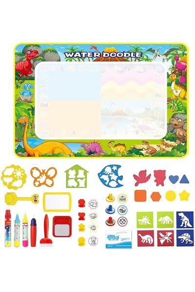 Generic Kids Water Doodle Mat Coloring Mats & Drawing Pens Reusable Painting ...