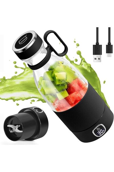 MIAOKe Portable Blender, 350ml with Led Display Usb Rechargeable, 3000mAh | M...