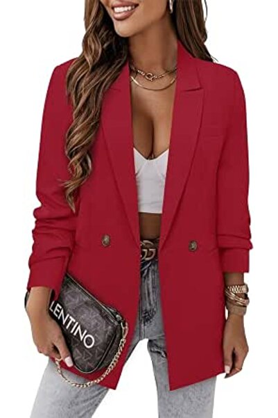 Crazyflie CRAZY GRID Womens Casual Blazer Jacket with Pockets Work Office Sui...