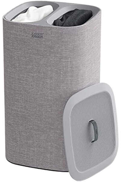 Joseph Joseph Tota Laundry Separation Basket, Three 30-Liter Compartments, Bl...
