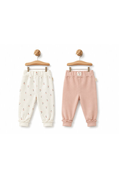 BabyCosy Organic Wear 100% Organic Cotton, Baby Girl 2-Piece Pants Set, Flora...