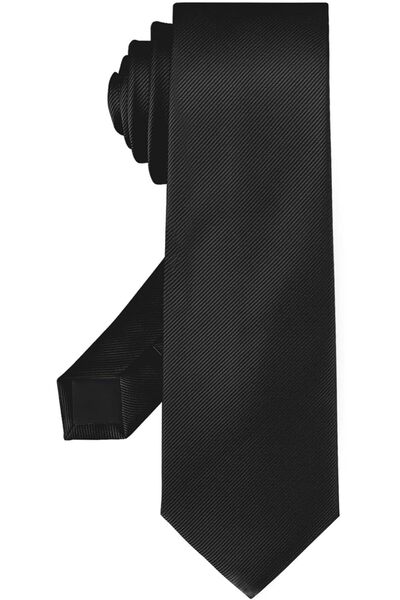 GENERAL Skinny Black Ties For Men Solid Pure Color Formal Slim Neckties 2.35"...