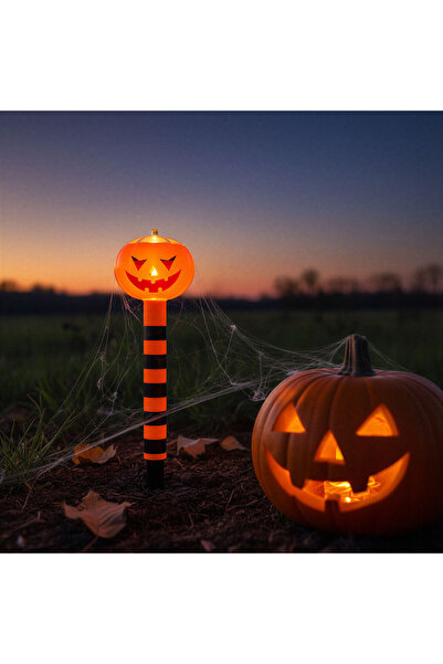 Alista Home Lampă solară LED dovleac de Halloween, lampă decorativă LED de gr...