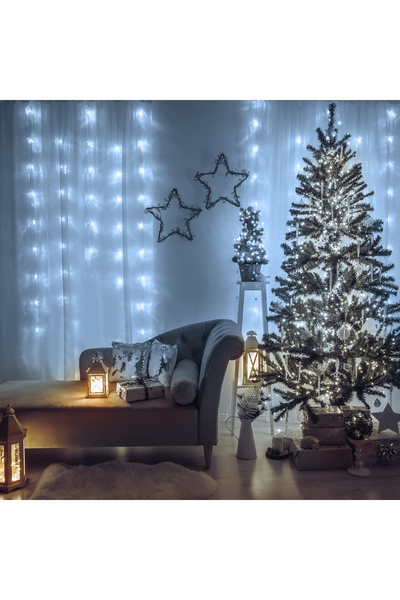 Alista Home Φωτοκουρτίνα LED, 200 λαμπάκια, ψυχρό λευκό, 4,2μ, IP44, 8 προγρά...