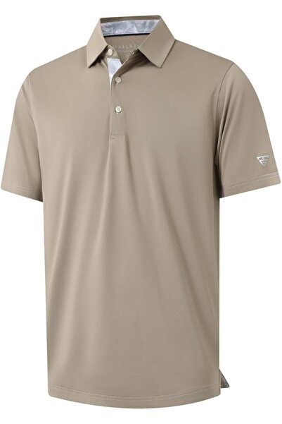 M MAELREG Men's Golf Polo Shirts Short Sleeve Striped Performance Moisture Wi...
