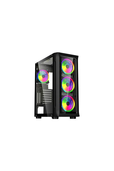 Spacer SHIELD ATX Mid Tower Θήκη Gaming, Σκληρυμένο Γυαλί, 4x Ανεμιστήρες ARG...