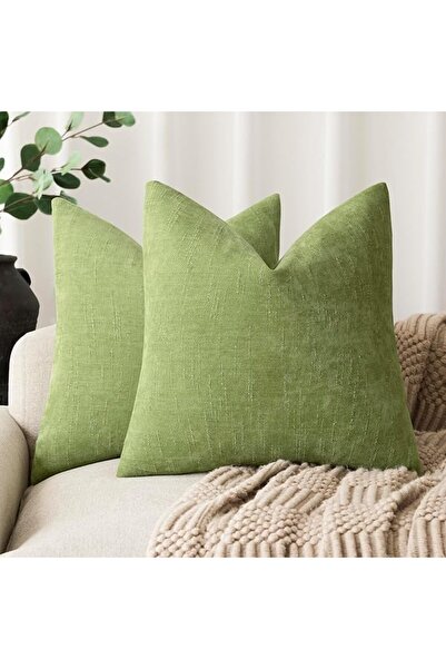 Foindtower Pack of 2 Soft Textured Throw Decorative Pillow Covers Square Acce...