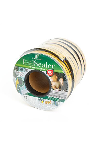 Alista Home Self-adhesive EPDM sealing tape 40 m, D profile, 14 mm, black, fo...