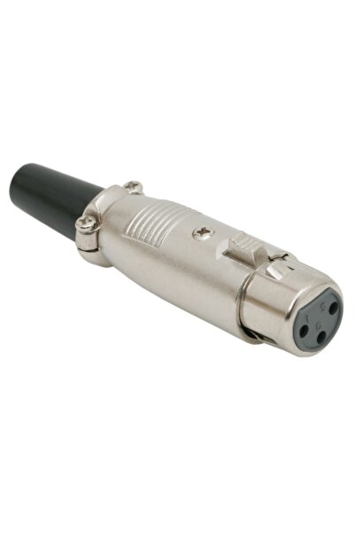 Alista Home Conector metalic XLR mamă cu 3 pini, cu filet și protecție anti-r...
