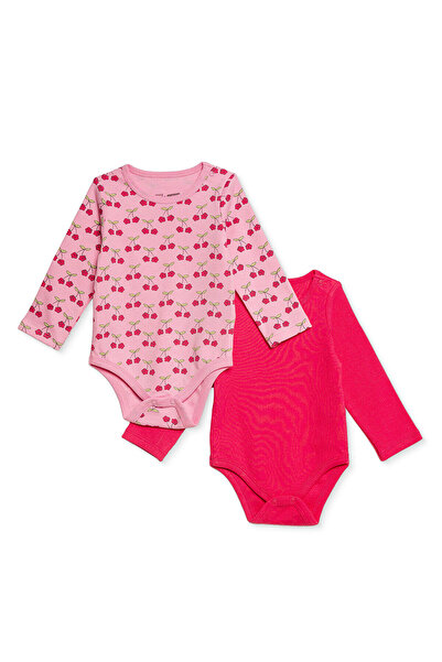 ebebek Hello Baby HelloBaby Kız Bebek 2li Uzun Kol Body Çıtçıtlı Yaka Uzun Kol