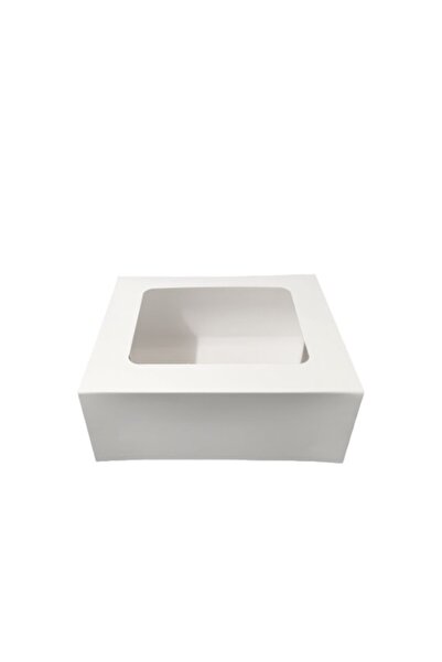 OEM БЯЛА КУТИЯ С ОТВОР ЗА ТОРТИ И БИТЪЧЕТА 22X14X5.5 СМ, 5 БР./КОМПЛЕКТ