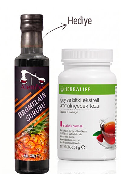 Herbalife Ahududu Aromalı 51 gr Küçük Çay (Alembic Bromelain Hediyeli)