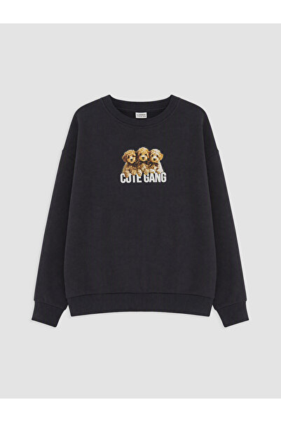 LC Waikiki Printed Girls' Sweatshirt