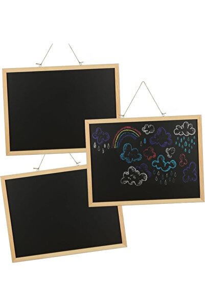 NALACAL Wall Mounted Chalk Boards, A3 Hanging Chalkboards with Wooden Frame, ...