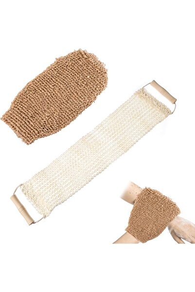 NALACAL 2 Pcs Loofah Back Scrubber With Handle, Natural Exfoliating Back Scru...