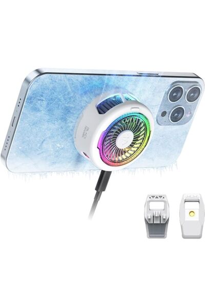 Black Shark FunCooler 5 Magnetic Cell Phone Cooler for Gaming, Portable Mobil...