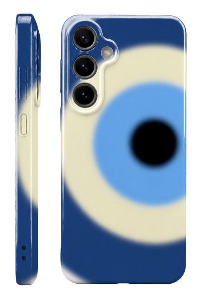 WANNA PROTECT Samsung S24 FE Nazar Boncuğu Protect Slim Parlak Tam Kaplayan B...