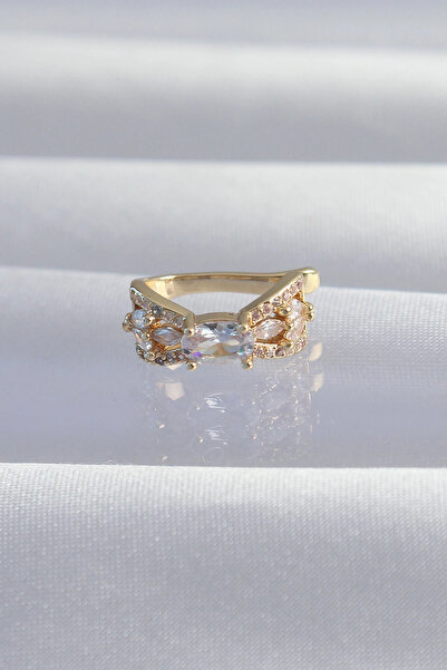 SORA GROUP Brass Gold Color Zircon Stone Plated Earcuff Earrings
