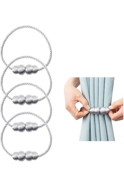 GENERAL 4 Pcs Strong Magnetic Curtain Tiebacks, Decorative Tie Backs,Outdoor ...
