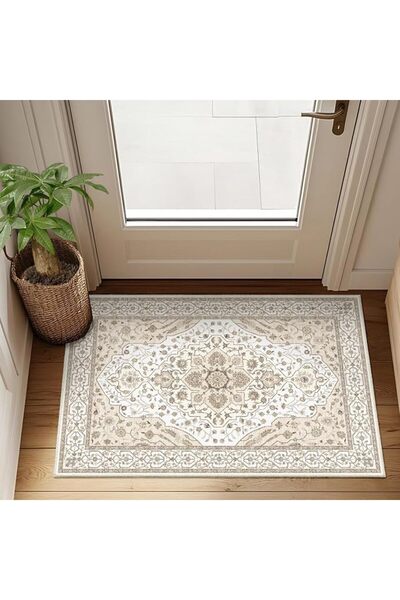GENERAL 160x230cm Stain Resistant Floor Vintage Rug, Coffee Table Doorway Ant...