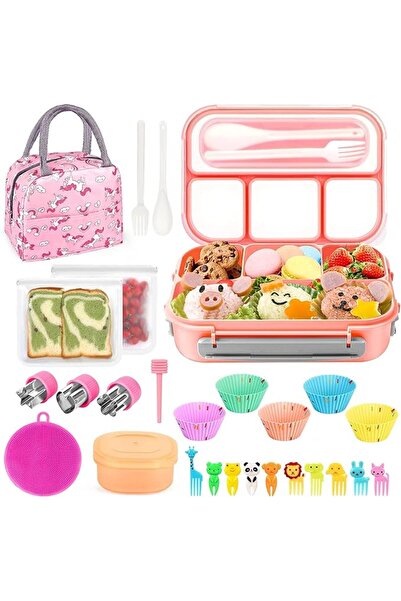GENERAL Mylindde Stainless Steel Lunch Box, 28.7oz Cute Bento Box, Kids Snack...