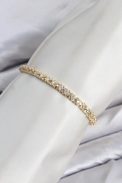 SORA GROUP Cm Model Zircon Stone Vip Series Gold Color Brass Women's Bracelet