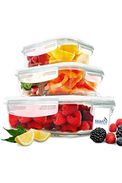 Generic Glass Kitchen Meal Prep Containers With Lasting Snap Locking Lids, Mi...