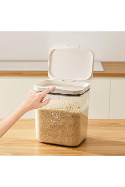 Generic Large Airtight Flour Storage Container with Dispenser,5.5 L Food-Grad...