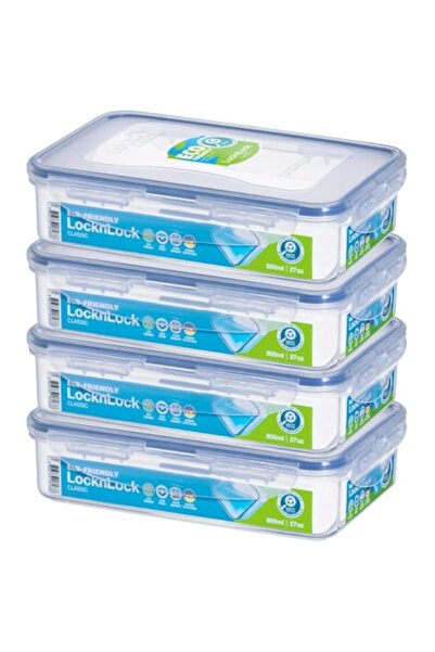 Generic Rectangular Food Storage Container 4-Piece Set (800ml) – Airtight Lea...