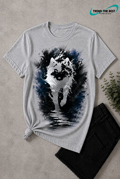 TREND THE BEST Trendin En İyisi Summer Walking Wolf Printed Unisex Girls, Boy...