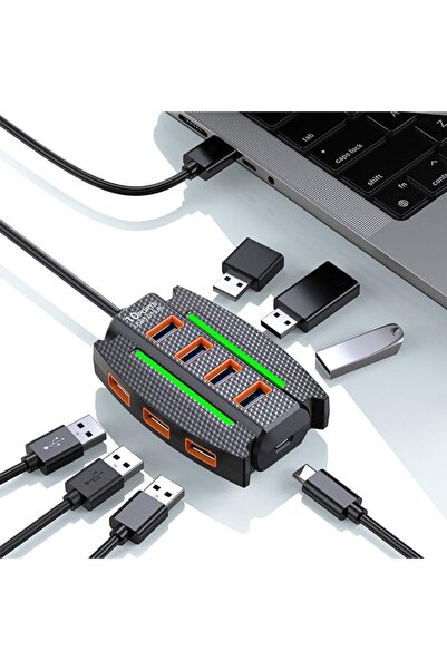 GENERAL USB 3.0 Hub 10-Port with Power Adapter High-Speed Multi-Port Splitter...