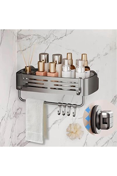 Tazweeq Suction Suction Cup Shower Caddy, No Drilling Required Bathroom Showe...