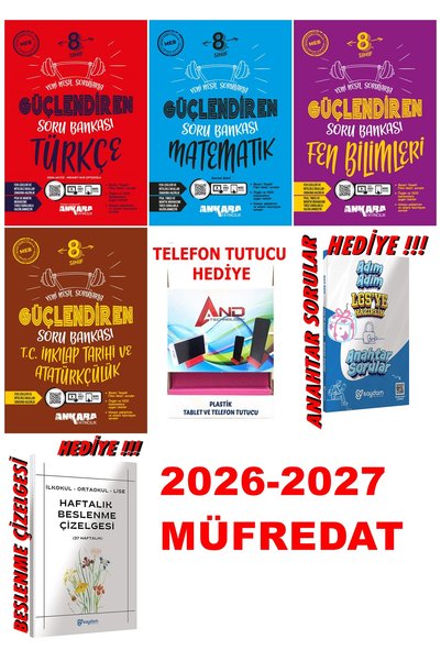 Ankara Yayıncılık 2026-2027 MÜFREDAT 8.SINIF LGS GÜÇLENDİREN SORU BANKASI 4 A...