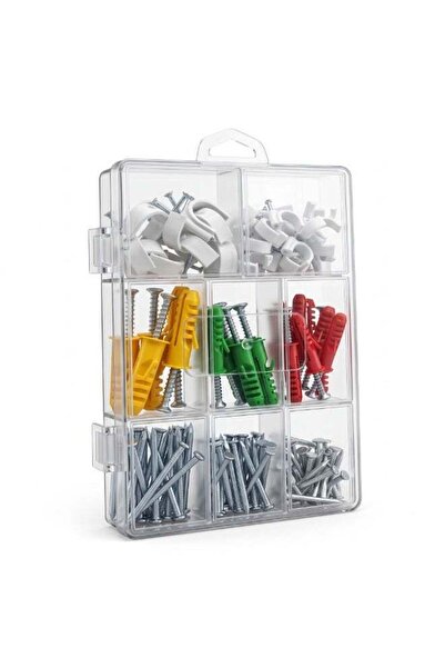 Duravel Wall Plug Anchor Assortment Kit with Screws, Nails & Cable Clips (140...