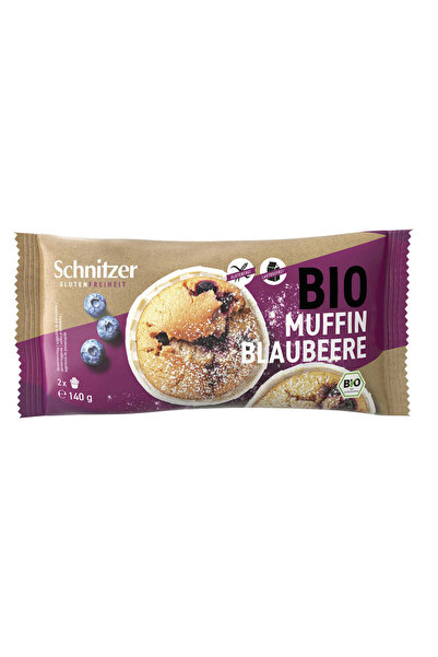 Schnitzer Brioșe cu afine bio, fără gluten, 2 buc. 140 g