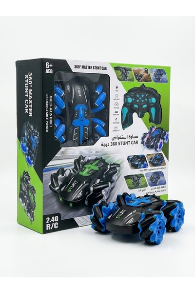 Bionic 360° Rotating RC Stunt Car with LED Lights & Drift Tires – Rechargeabl...