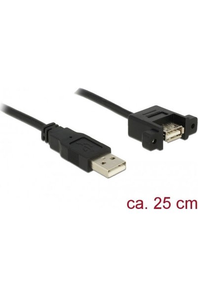 DELOCK Καλώδιο USB 2.0 0,25μ B-Αρσενικό σε A-Θηλυκό
