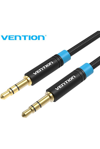 Vention Καλώδιο Jack 3.5mm - Αρσενικό 3.5mm σε Αρσενικό 3.5mm, Μαύρο, 1μ, με ...