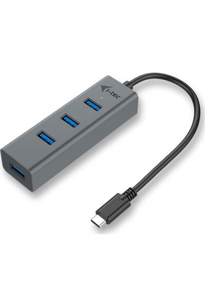 Other i-tec USB Hub 4 Θύρες USB 3.1 με σύνδεση USB-C Γκρι Κωδικός: C31HUBMETA...