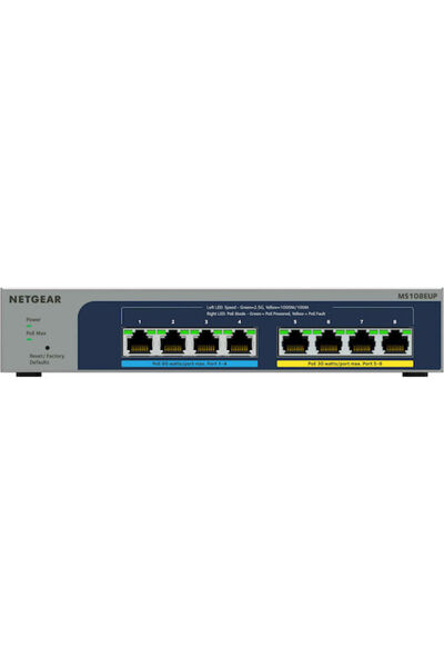 NETGEAR MS108EUP Μη διαχειριζόμενος διακόπτης L2 PoE+ με 8 θύρες Ethernet