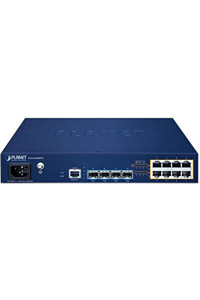 Planet Διαχειριζόμενος Διακόπτης L3 PoE Plus με 8 Θύρες Gigabit Ethernet (1Gbps)