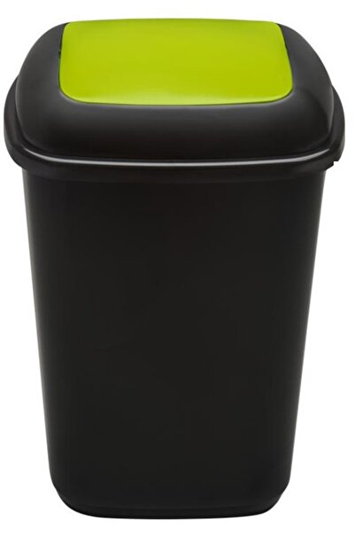 PLAFOR Selective Recycling Plastic Bin, 28L Capacity, Quatro - Black With Gre...