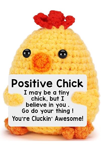 TERRIFI Positive Pocket Dinosaur Doll, Funny Emotional Support Knitted Dinosa...