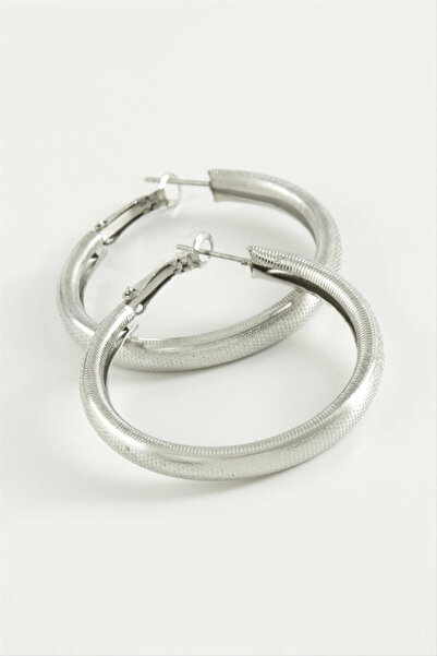 Mercansa Dotted Tube Hoop Earring 4.5 cm