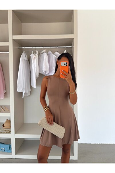 myd Backless Flounce Dress - Mink