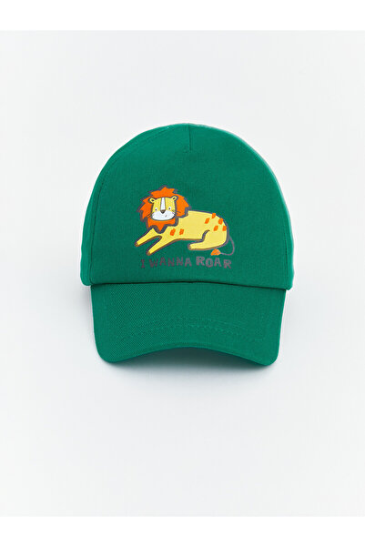 LC Waikiki Trendlucky Baby Boy Cap with Lion Print and Contrast Color