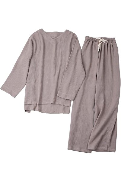 GENERAL Pajamas Sets for Men&Women 100% Pure Cotton Gauze Lightweight & Breat...